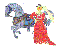 Fine Lady with White Horse